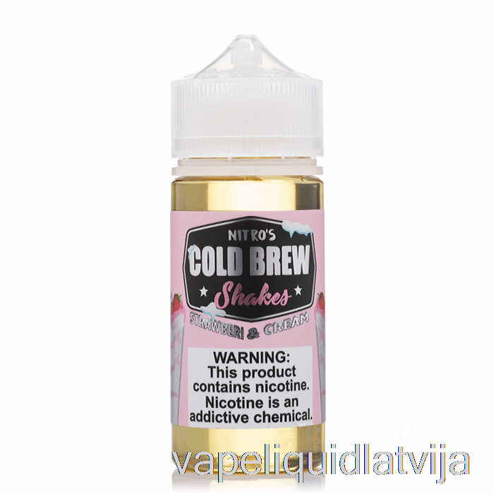 Strawberi Un Krējums - Nitros Cold Brew - 100ml 0mg Vape šķidrums